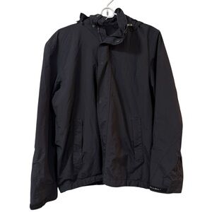 Eddie Bauer Men's Black lightweight hooded jacket SMALL outerwear